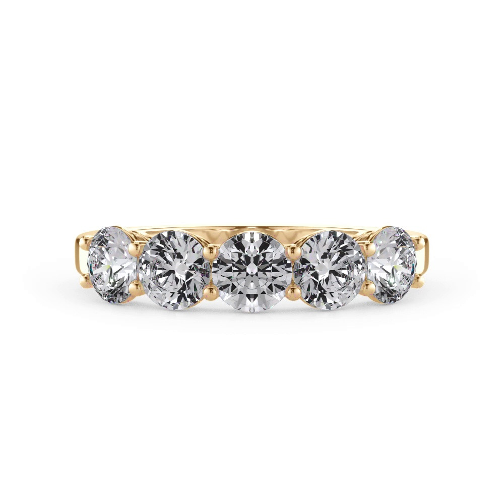 360 degree view of Classic Five-Stone Round Lab Diamond Band (1.25ct. tw.)
