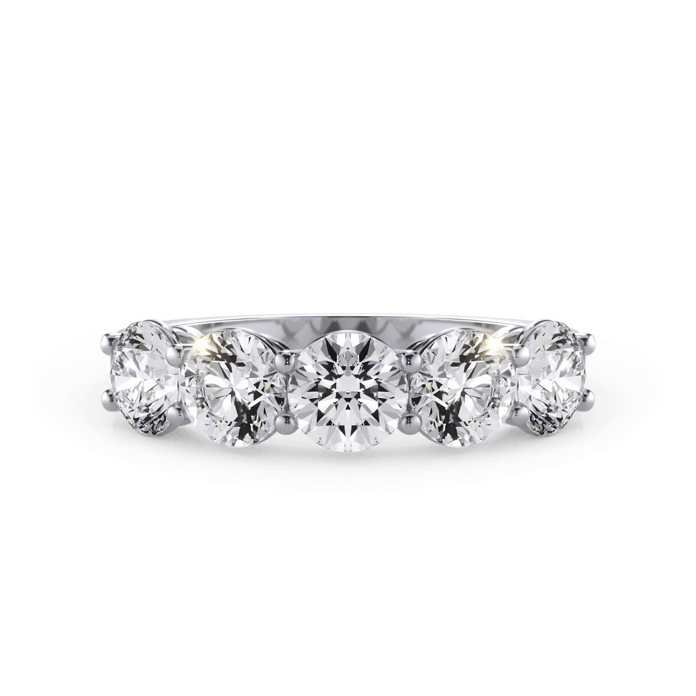 360 degree view of Classic Five-Stone Round Lab Diamond Band (1.50ct. tw.)