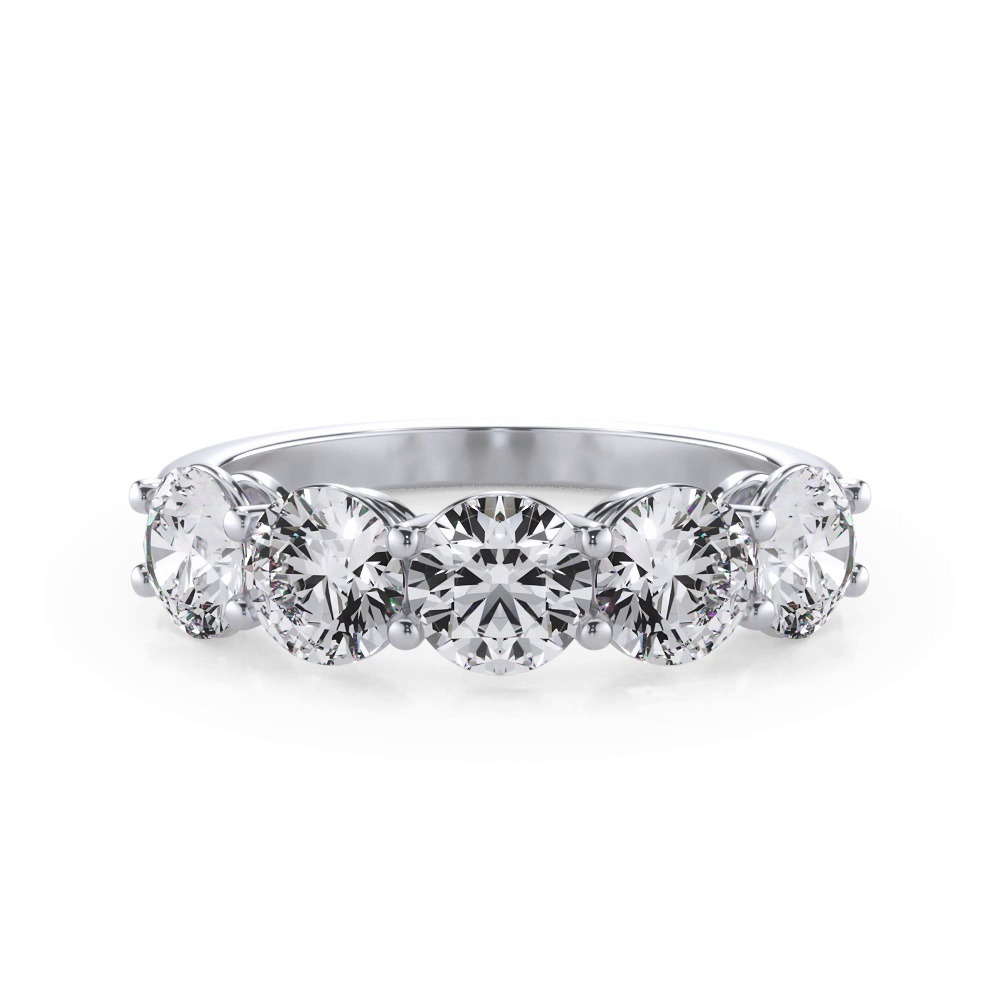 360 degree view of Classic Five-Stone Round Lab Diamond Band (2.00ct. tw.)
