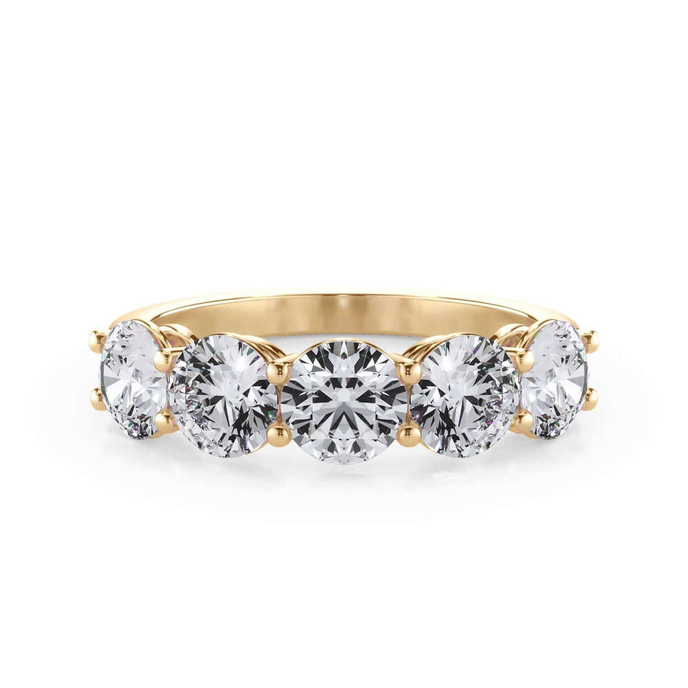360 degree view of Classic Five-Stone Round Lab Diamond Band (2.00ct. tw.)