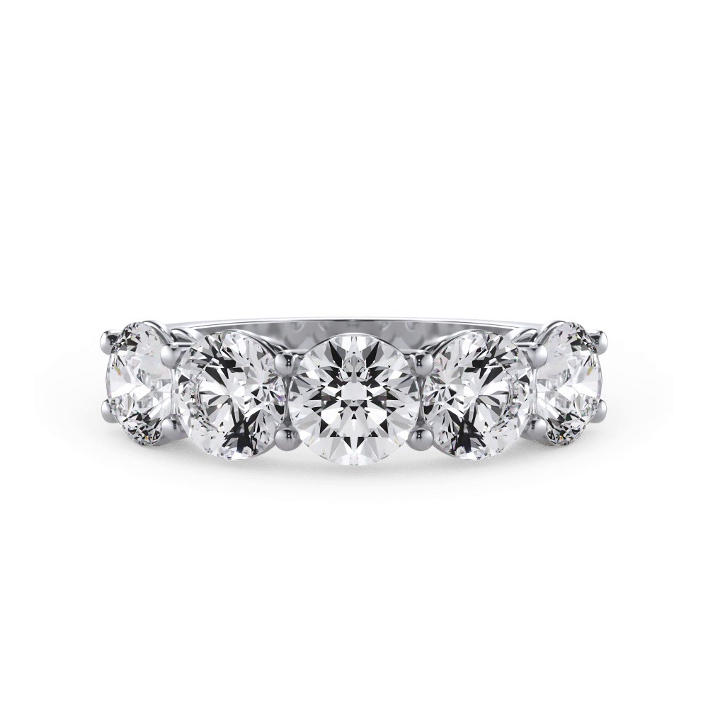 360 degree view of Classic Five-Stone Round Diamond Band (2.50ct. tw.)