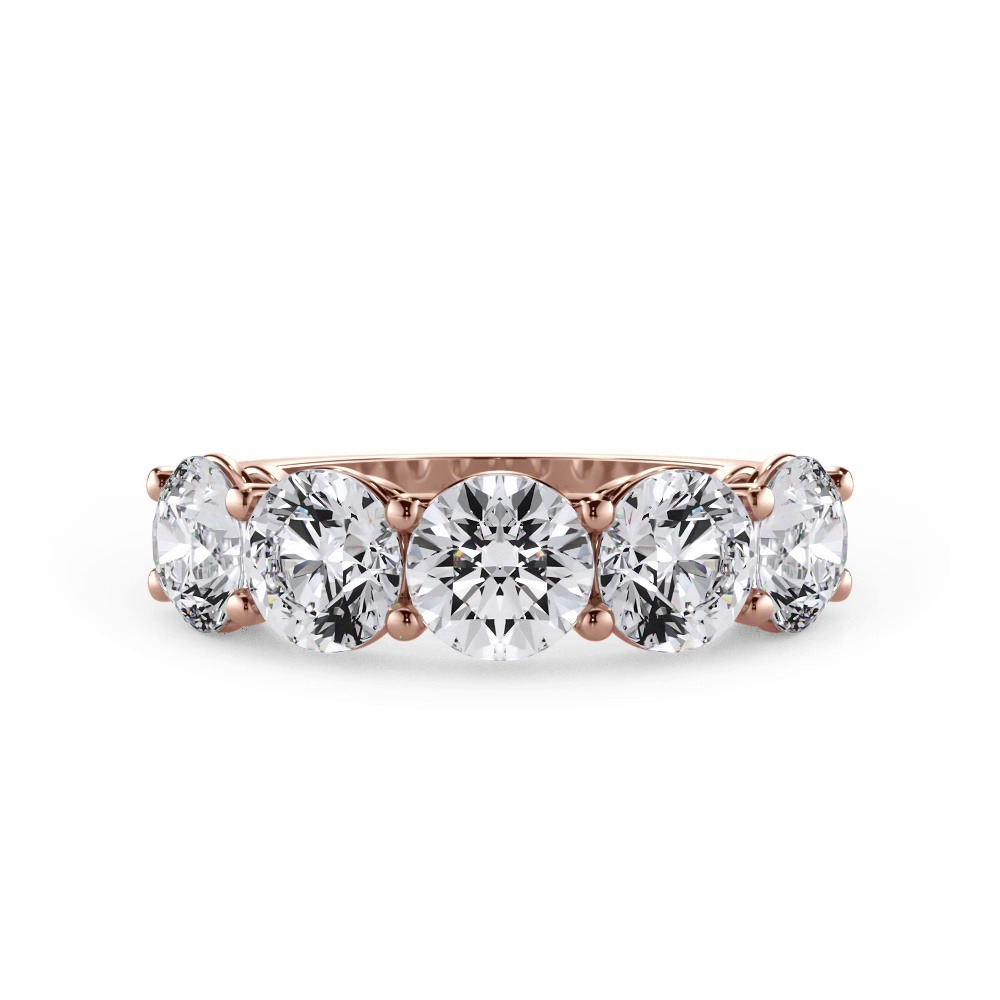 360 degree view of Classic Five-Stone Round Lab Diamond Band (3.00ct. tw.)