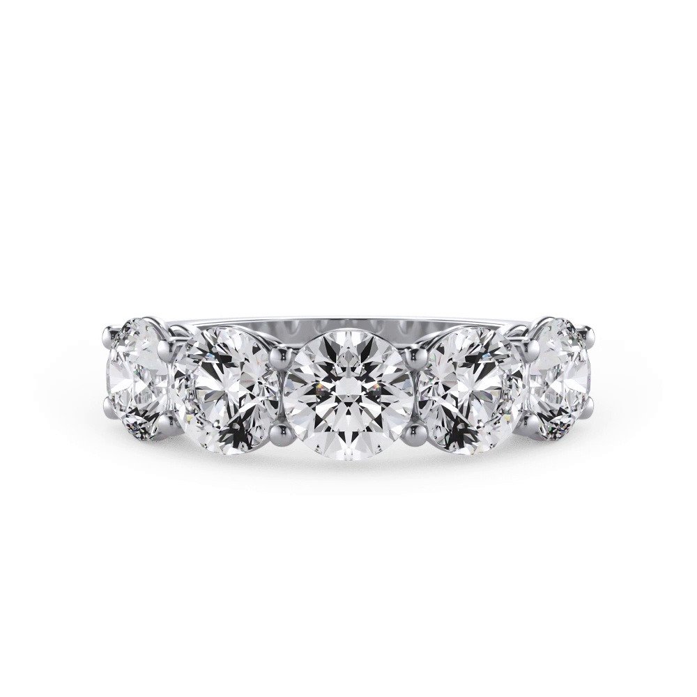 360 degree view of Classic Five-Stone Round Diamond Band (3.00ct. tw.)