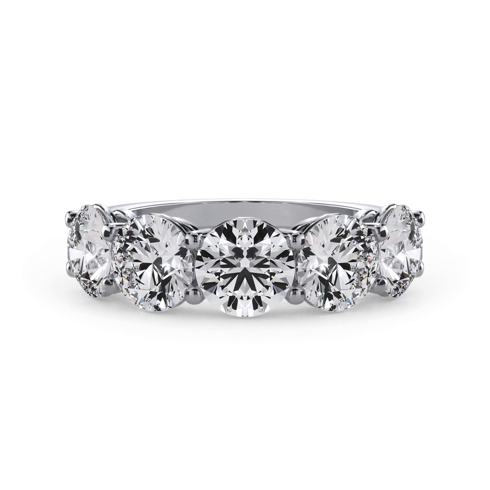 360 degree view of Classic Five-Stone Round Lab Diamond Band (3.50ct. tw.)