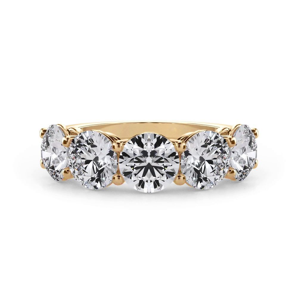 360 degree view of Classic Five-Stone Round Lab Diamond Band (3.50ct. tw.)