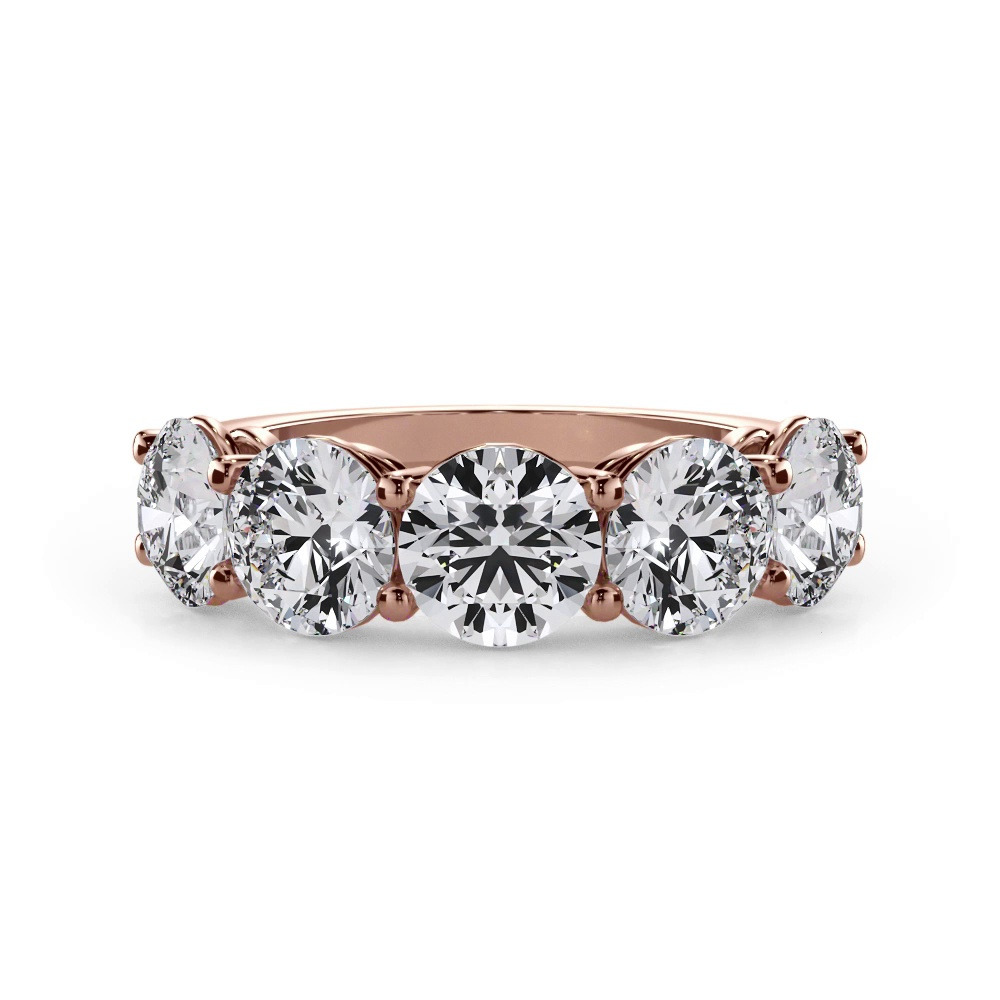 360 degree view of Classic Five-Stone Round Diamond Band (3.50ct. tw.)