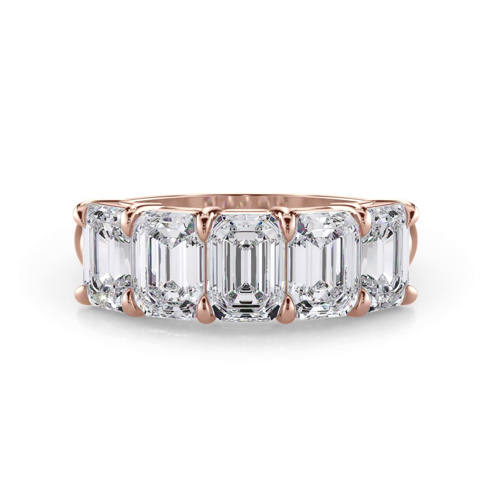 360 degree view of Emerald Cut Lab Diamond 5 Stone Ring (3.00 ct. tw.)