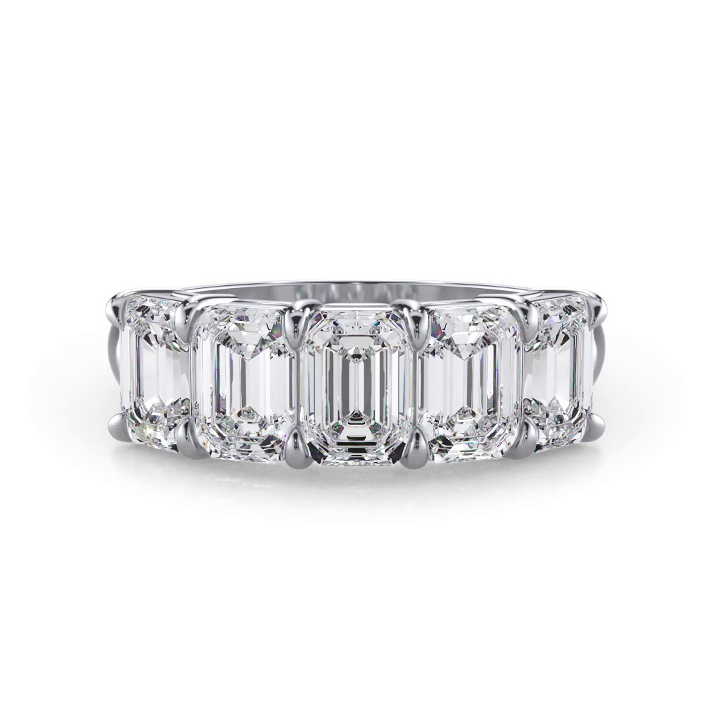 360 degree view of Emerald Cut Lab Diamond 5 Stone Ring (3.00 ct. tw.)