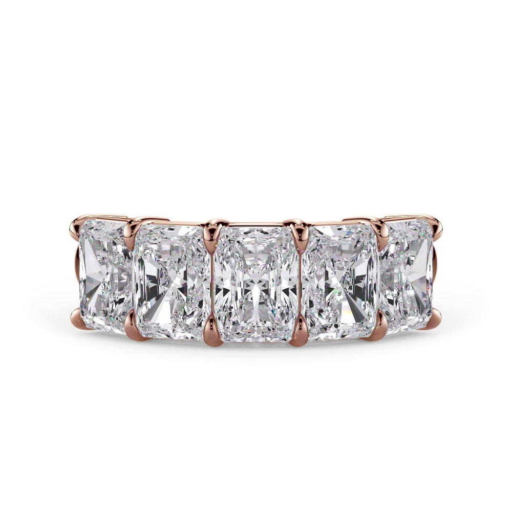 360 degree view of Radiant Cut Lab Diamond 5 Stone Ring (3.50 ct. tw.)