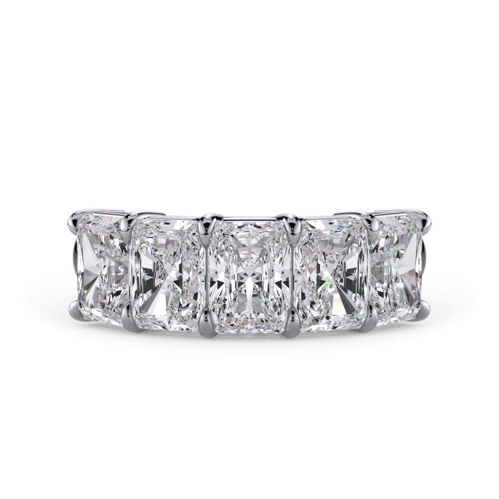 360 degree view of Radiant Cut Lab Diamond 5 Stone Ring (3.50 ct. tw.)