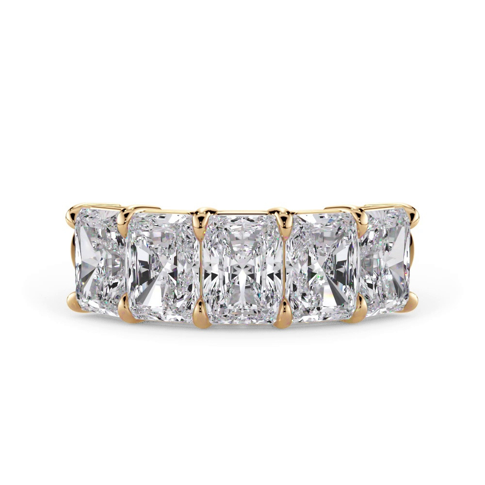 360 degree view of Radiant Cut Lab Diamond 5 Stone Ring (3.50 ct. tw.)