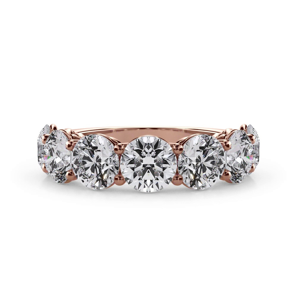 360 degree view of Classic Seven-Stone Round Lab Diamond Band (4.20ct. tw.)
