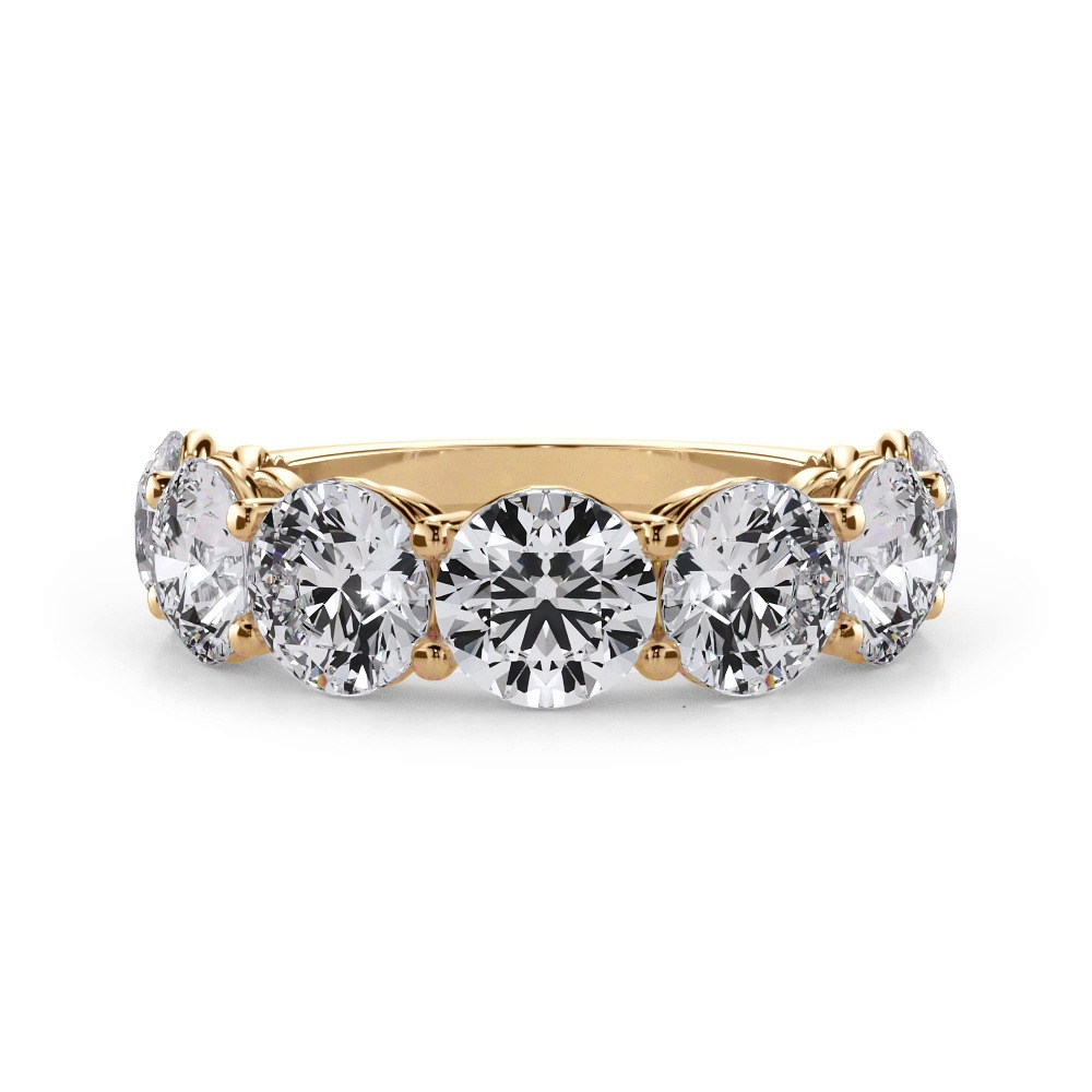 360 degree view of Classic Seven-Stone Round Lab Diamond Band (5.00ct. tw.)