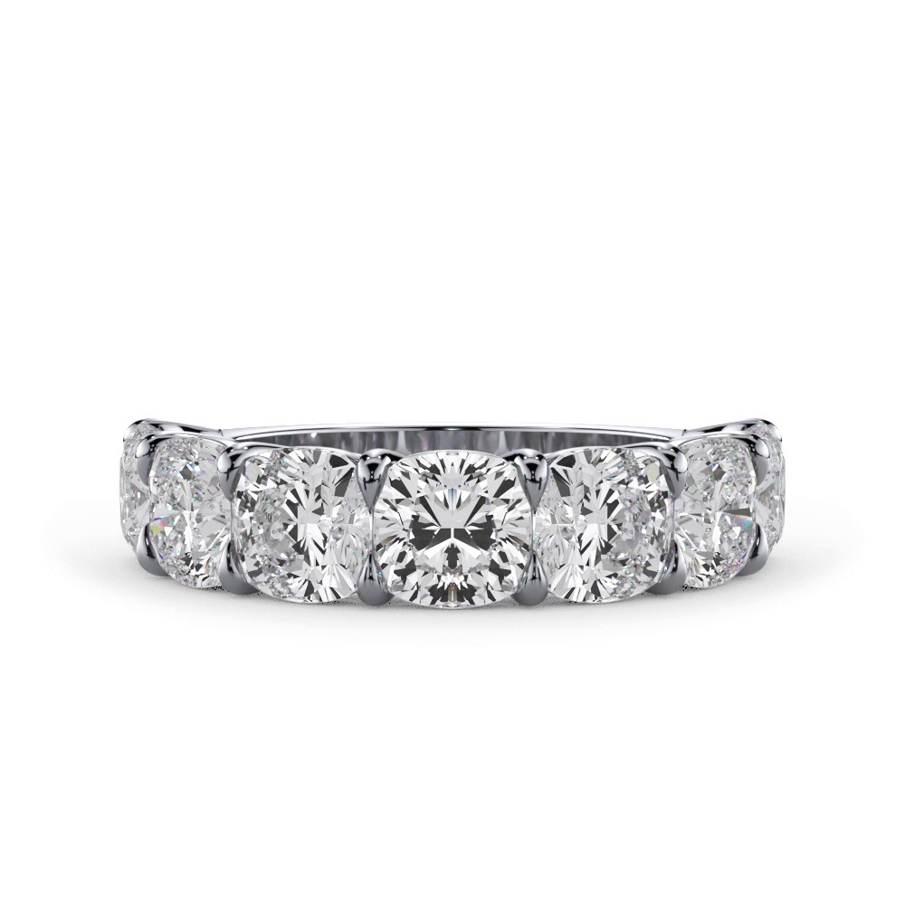 360 degree view of Cushion Cut Lab Diamond 7 Stone Ring (5.00 ct. tw.)