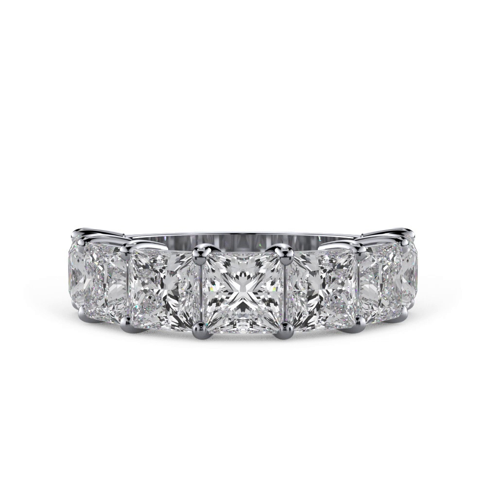 360 degree view of Princess Cut Lab Diamond 7 Stone Ring (5.00 ct. tw.)