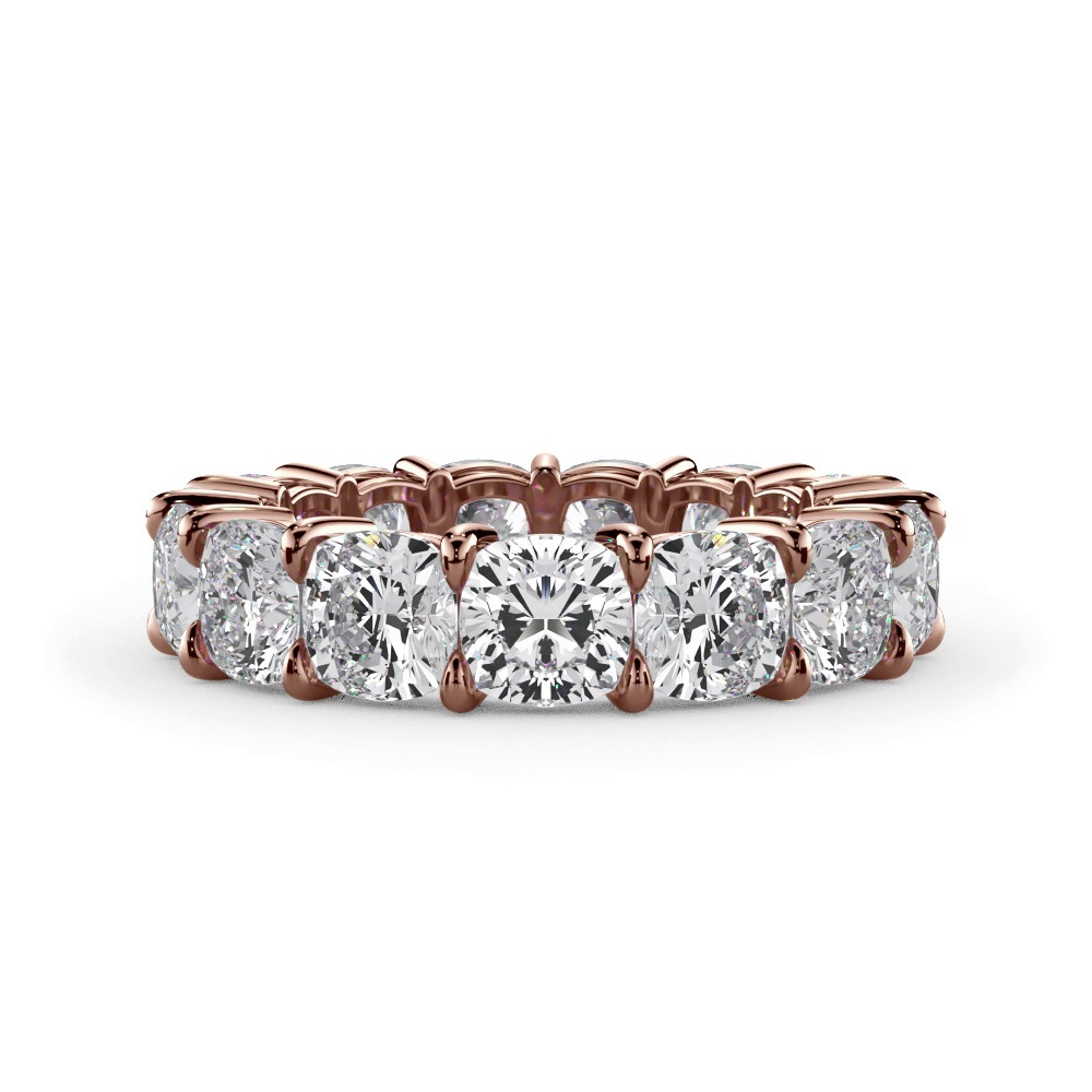 360 degree view of Cushion Cut Lab Diamond Eternity Ring (8.0 ct. tw.)