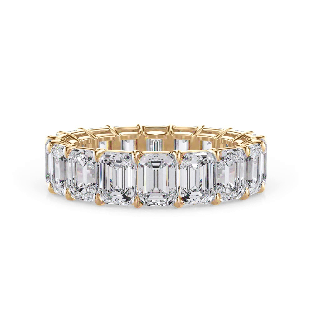 360 degree view of Emerald Cut Lab Diamond Eternity Ring (7.0 ct. tw.)