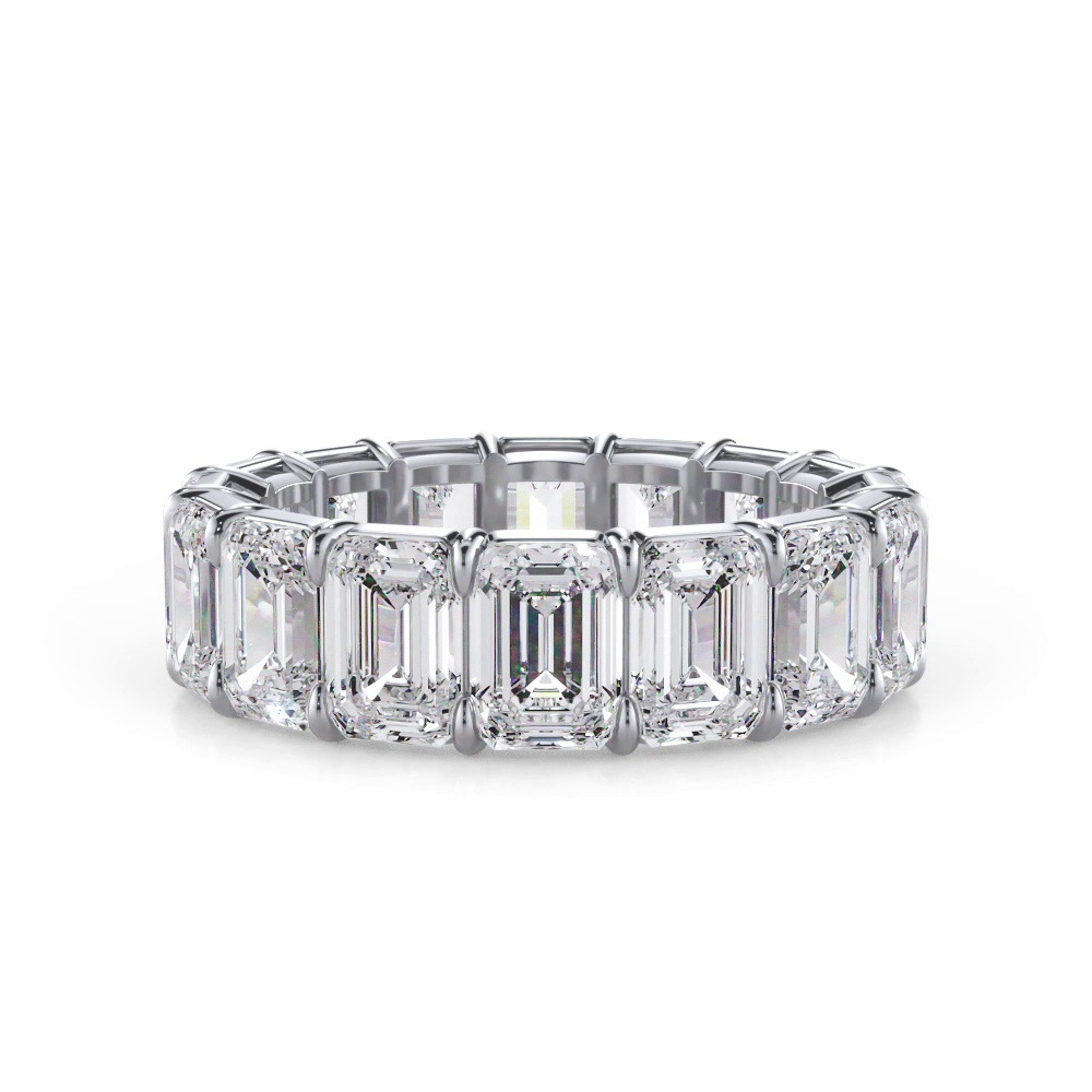 360 degree view of Emerald Cut Lab Diamond Eternity Ring (8.0 ct. tw.)