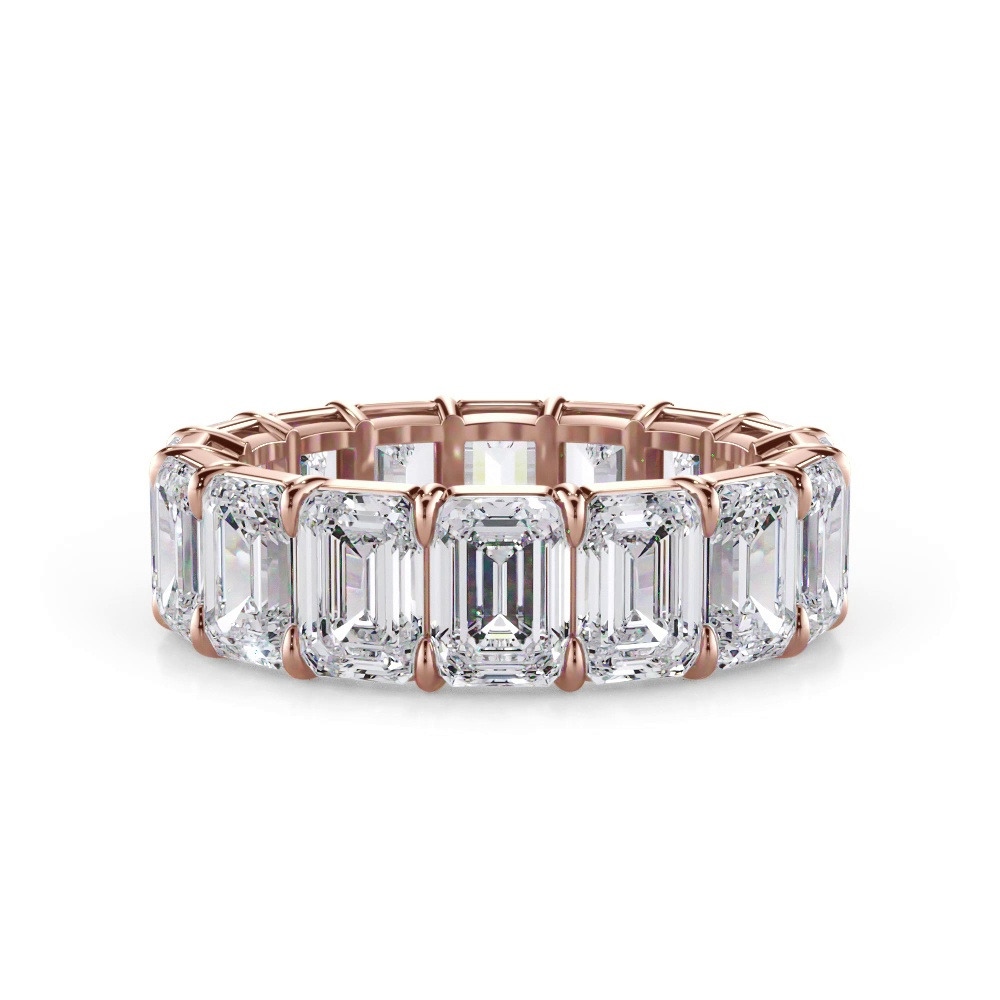 360 degree view of Emerald Cut Diamond Eternity Ring (8.0 ct. tw.)