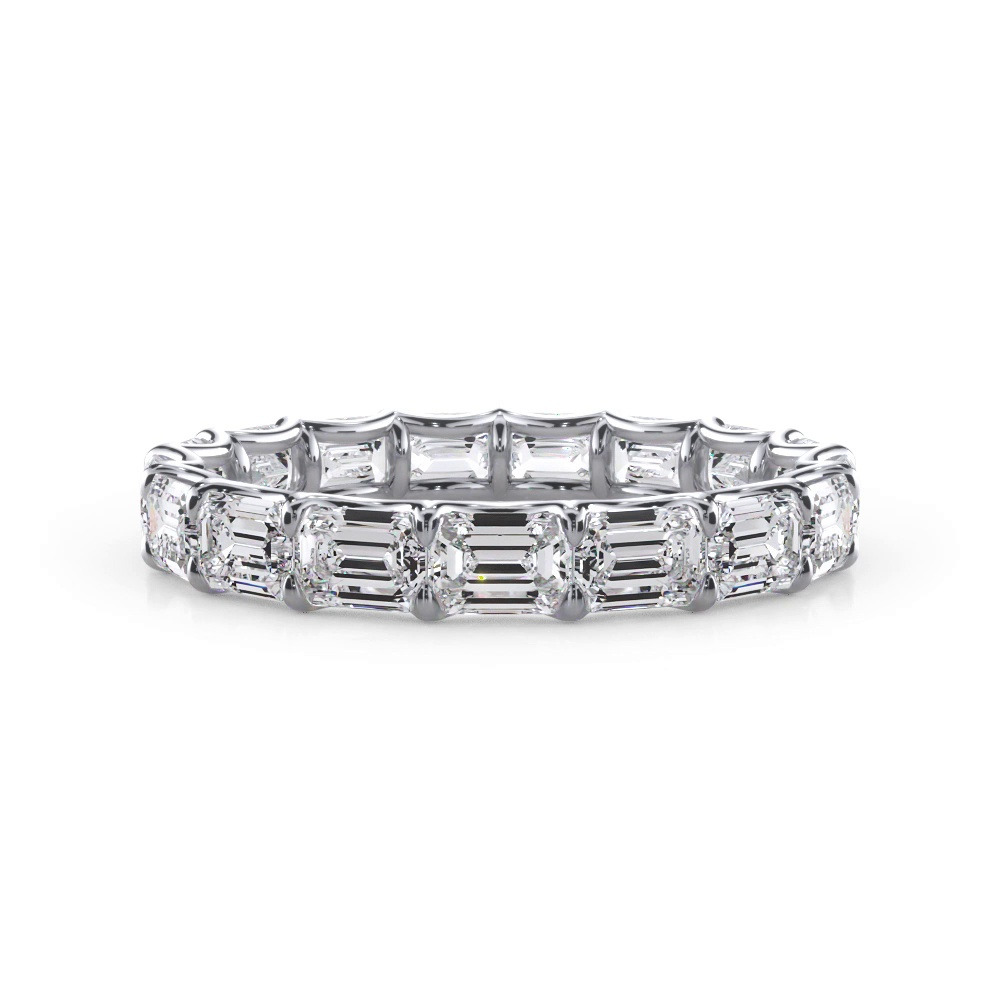 360 degree view of East-West Emerald-Cut Diamond U-Prong Eternity Ring (3.00ct. tw.)