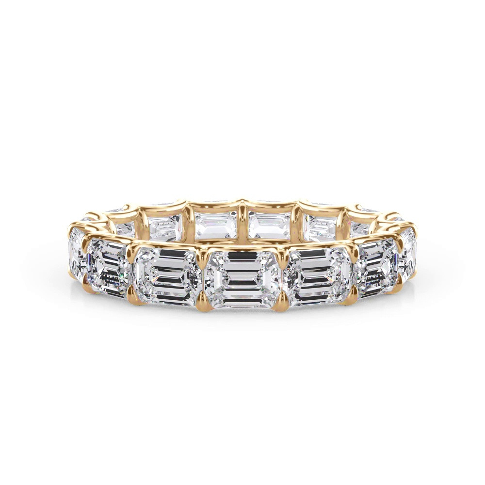 360 degree view of East-West Emerald-Cut Diamond U-Prong Eternity Ring (3.50ct. tw.)