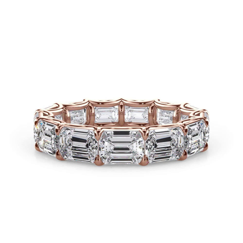 360 degree view of East-West Emerald-Cut Diamond U-Prong Eternity Ring (5.00ct. tw.)