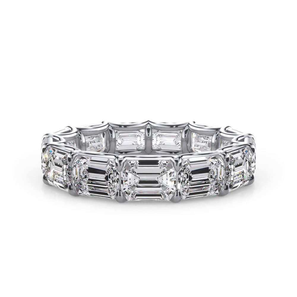 360 degree view of East-West Emerald-Cut Diamond U-Prong Eternity Ring (5.00ct. tw.)