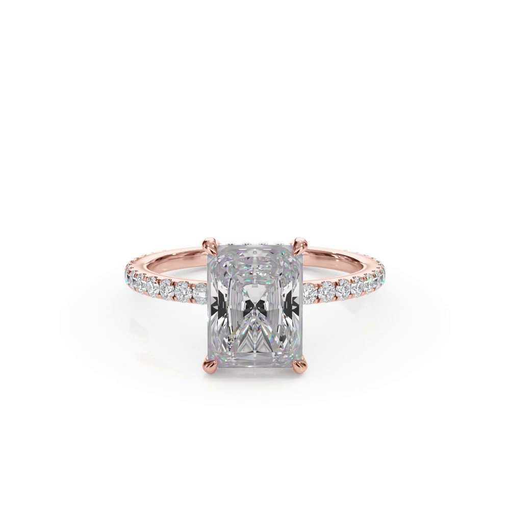 360 degree view of Bellora Pavé Hidden Halo Engagement Ring