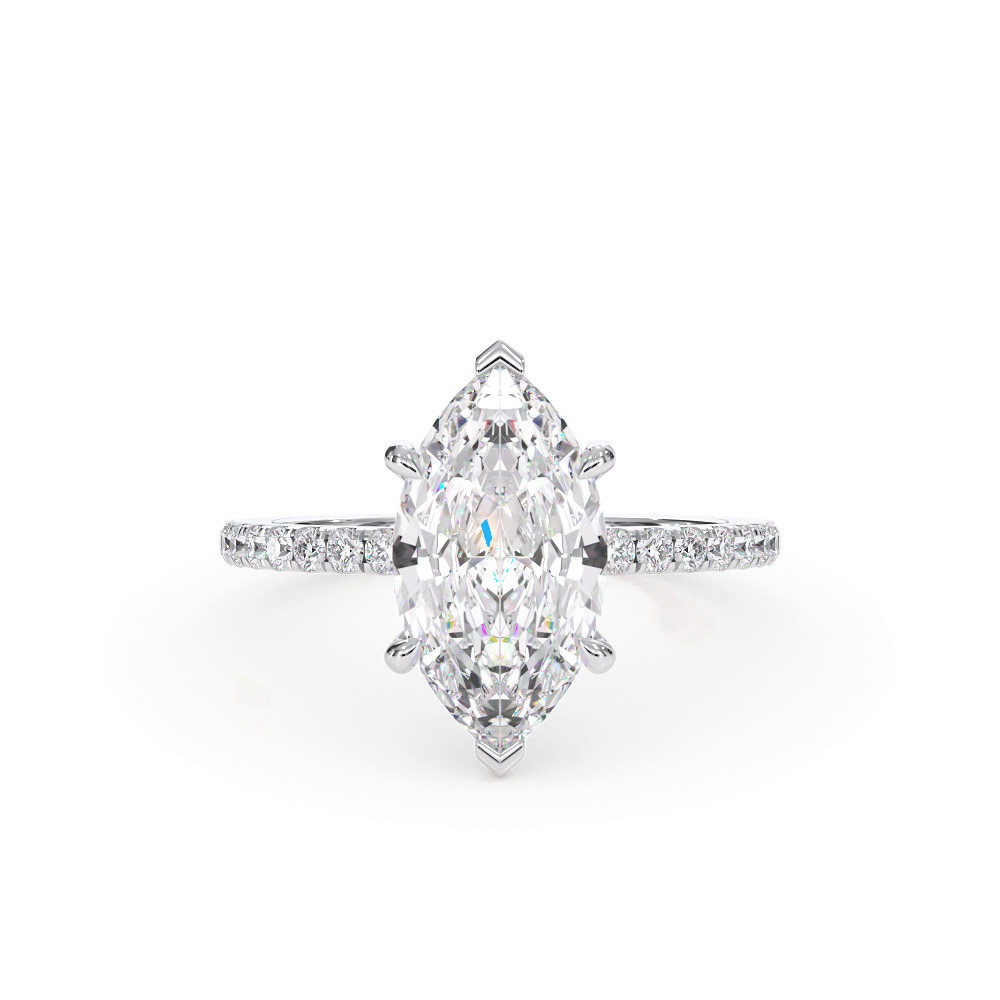 360 degree view of Bellora Pavé Hidden Halo Engagement Ring