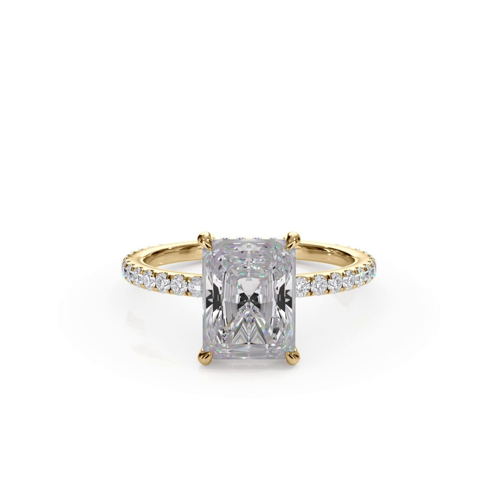 360 degree view of Bellora Pavé Hidden Halo Lab Engagement Ring