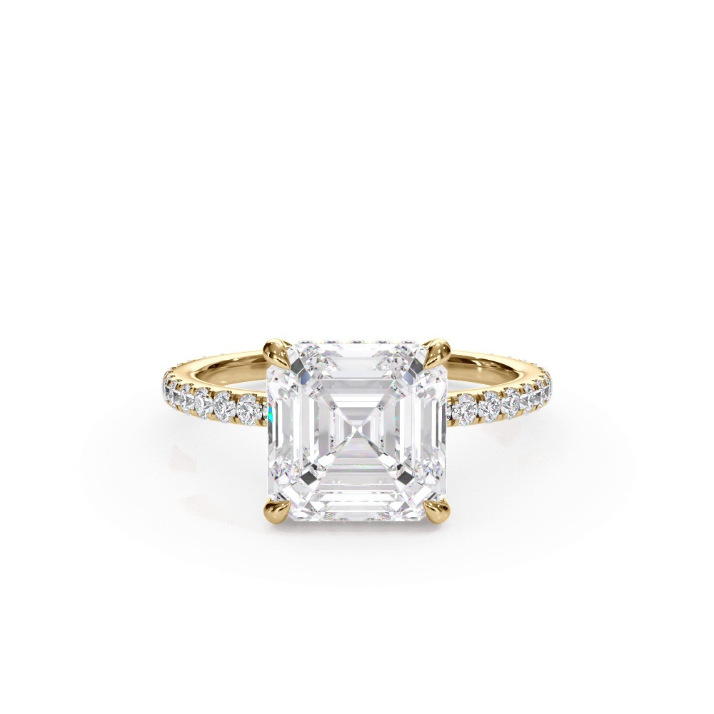 360 degree view of Bellora Pavé Hidden Halo Lab Engagement Ring