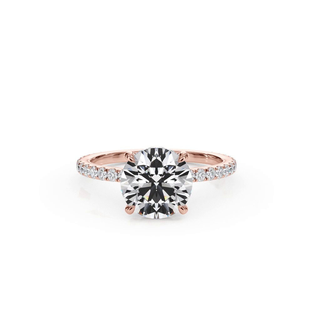 360 degree view of Bellora Pavé Hidden Halo Lab Engagement Ring