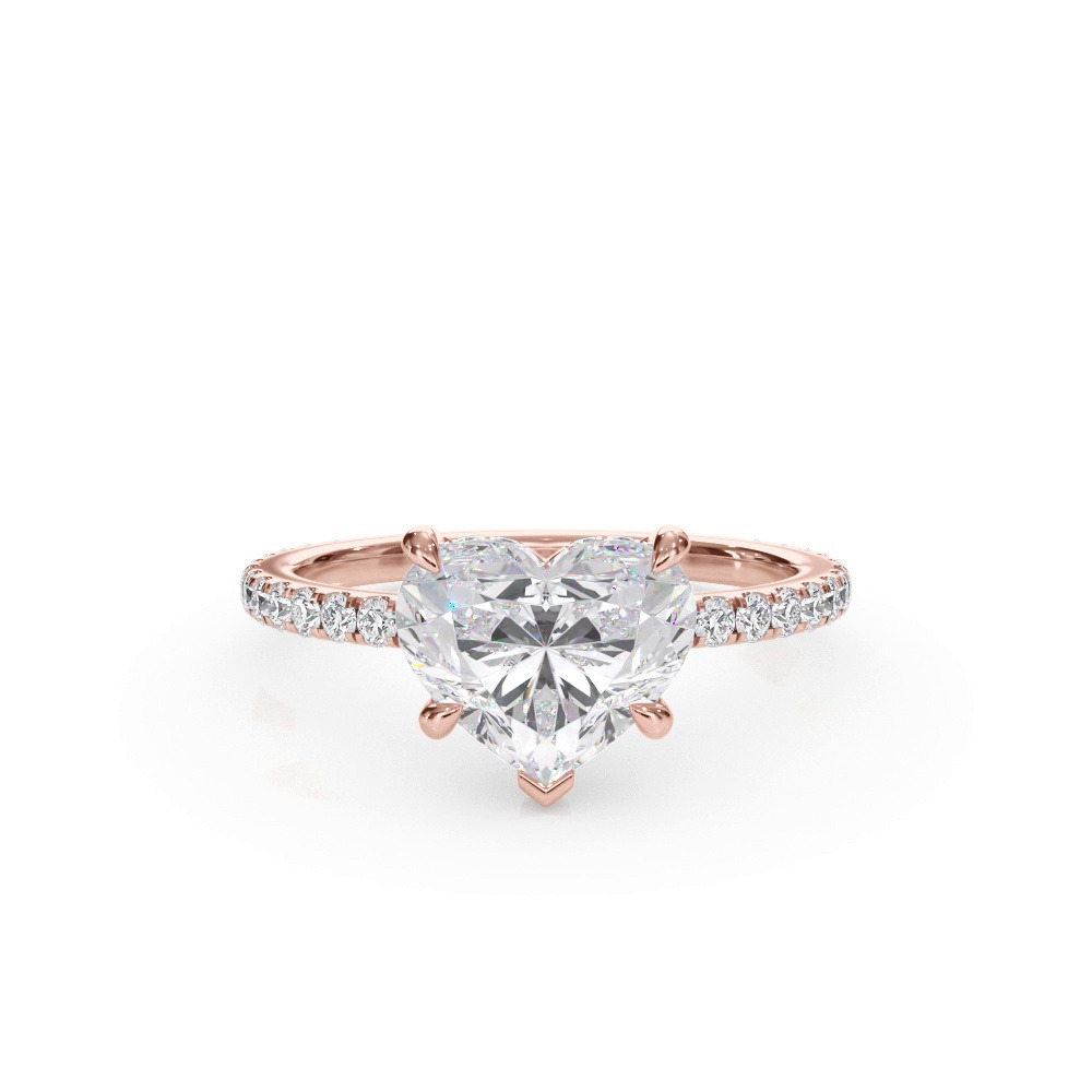 360 degree view of Bellora Pavé Hidden Halo Lab Engagement Ring