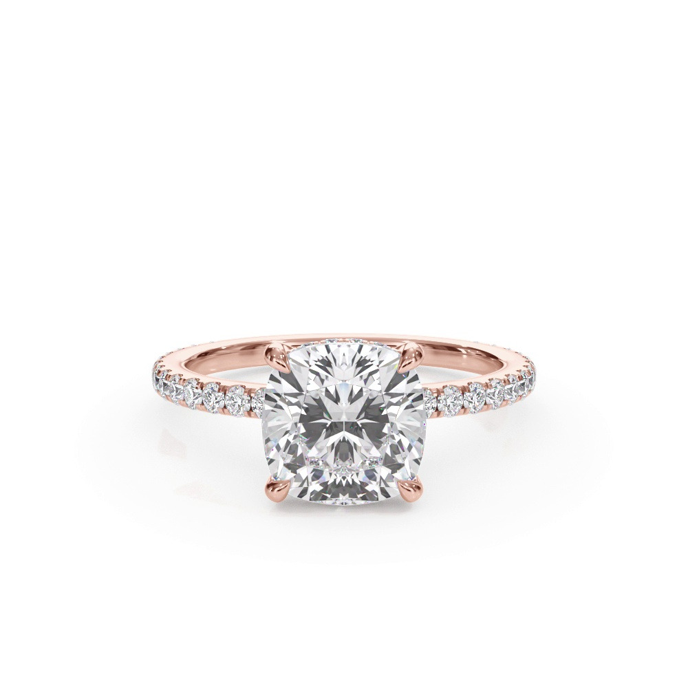 360 degree view of Bellora Pavé Hidden Halo Engagement Ring