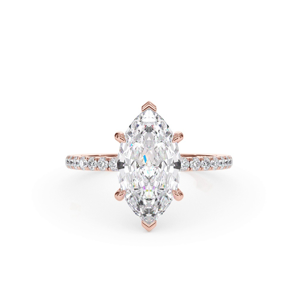 360 degree view of Bellora Pavé Hidden Halo Engagement Ring