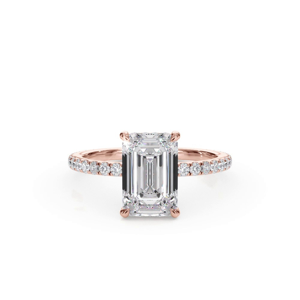 360 degree view of Bellora Pavé Hidden Halo Engagement Ring
