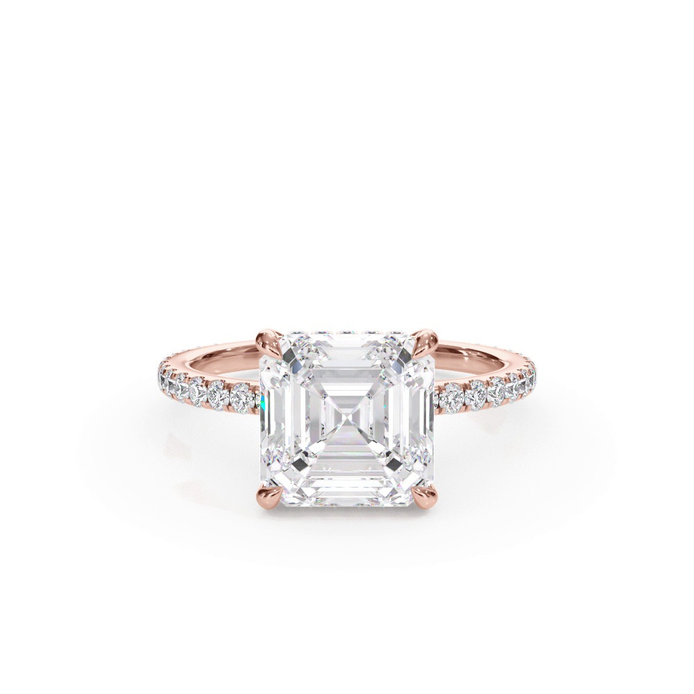 360 degree view of Bellora Pavé Hidden Halo Engagement Ring