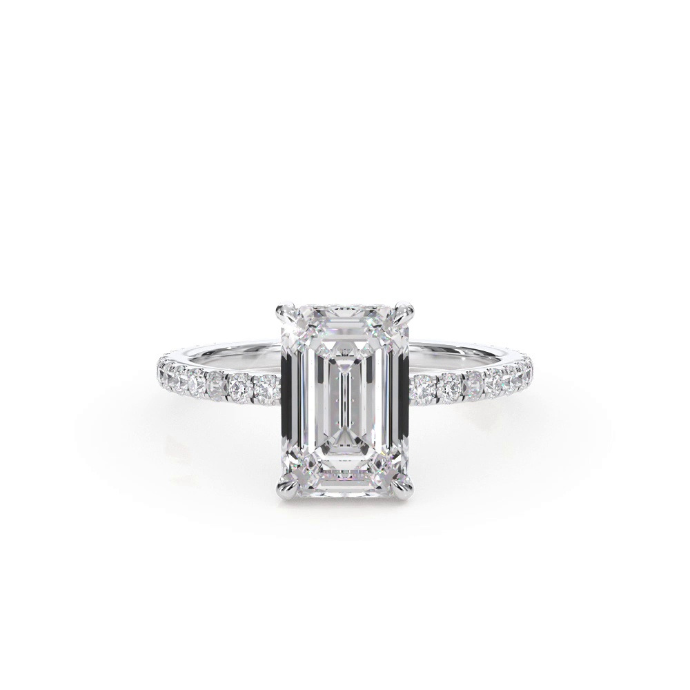 360 degree view of Bellora Pavé Hidden Halo Engagement Ring