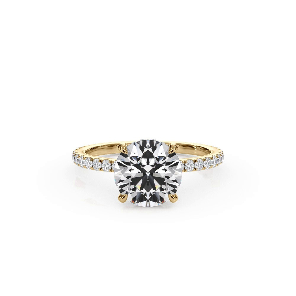 360 degree view of Bellora Pavé Hidden Halo Lab Engagement Ring