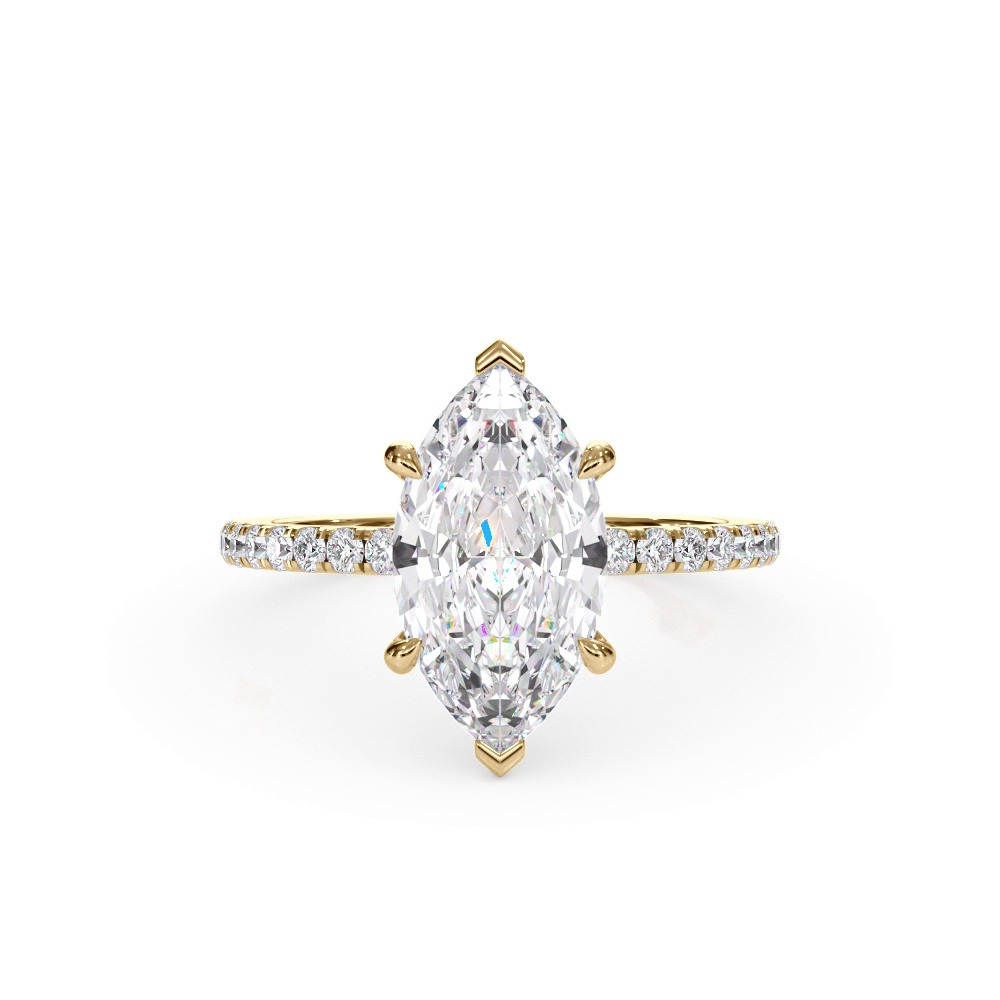 360 degree view of Bellora Pavé Hidden Halo Lab Engagement Ring