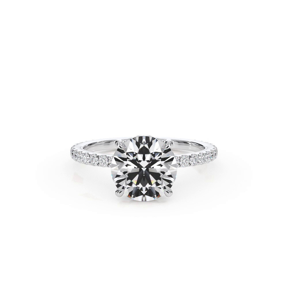360 degree view of Bellora Pavé Hidden Halo Engagement Ring