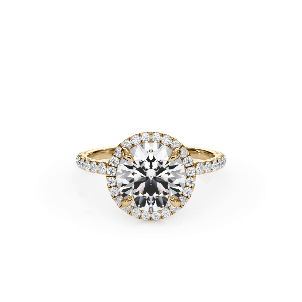 360 degree view of Bellora Pavé Halo Engagement Ring