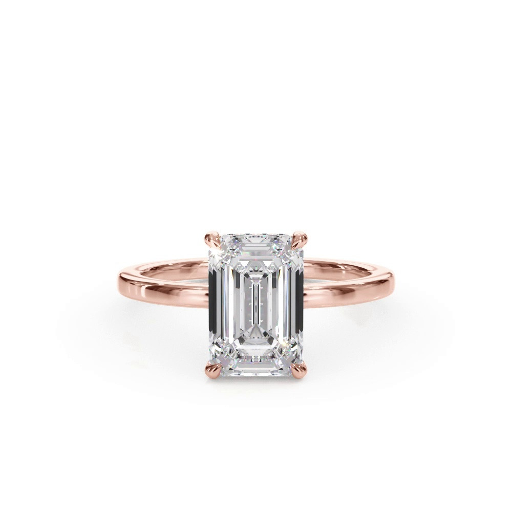 360 degree view of Bellora Hidden Halo Lab Engagement Ring