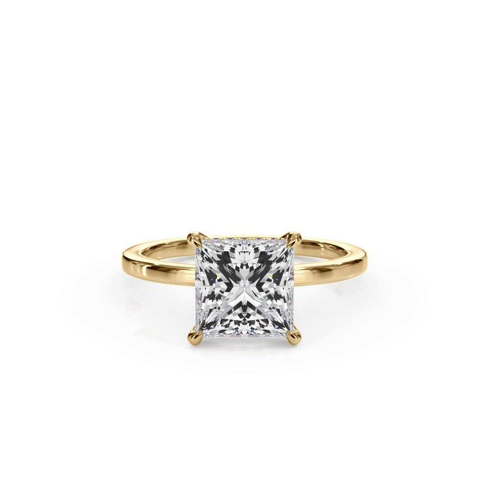 360 degree view of Bellora Hidden Halo Lab Engagement Ring
