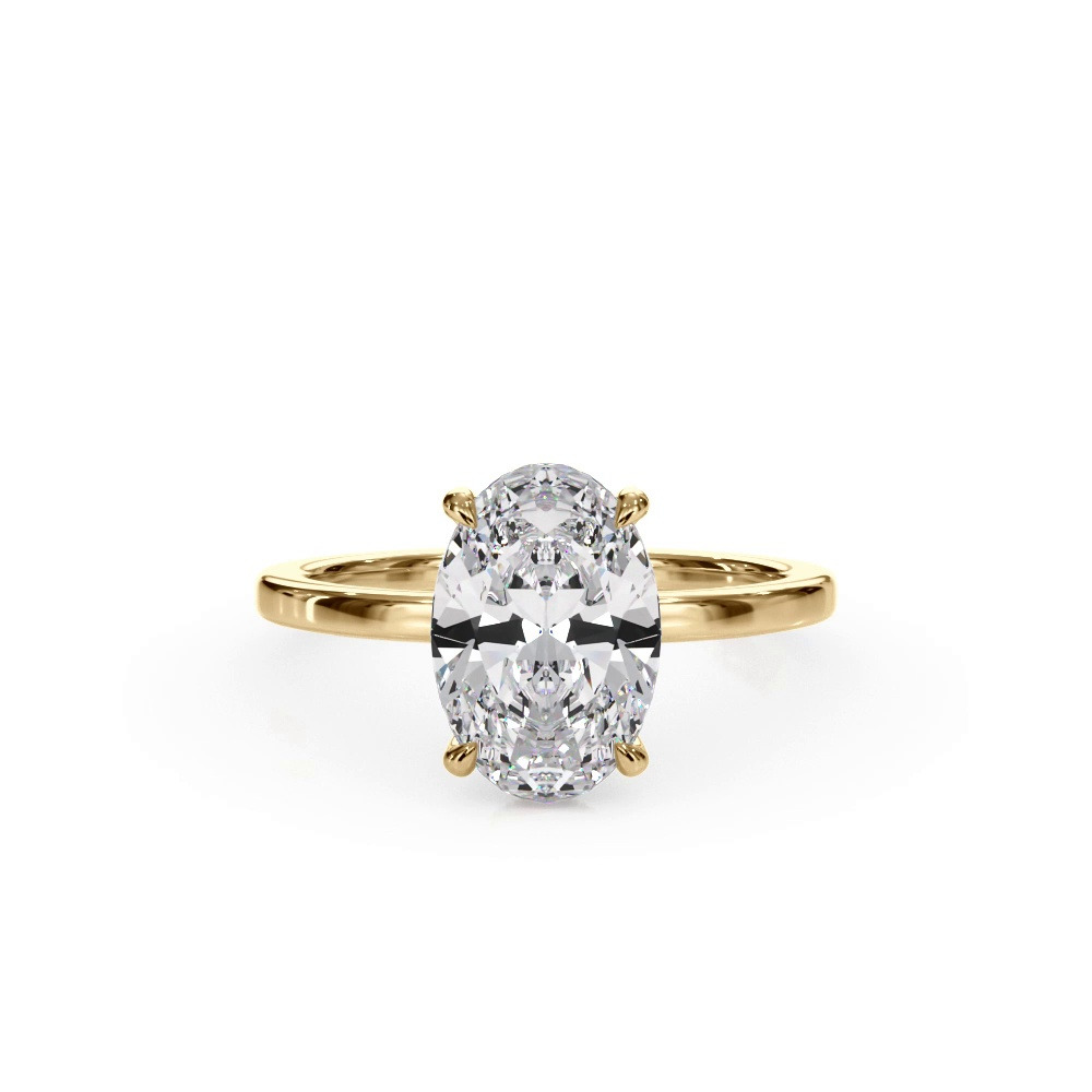 360 degree view of Bellora Hidden Halo Lab Engagement Ring