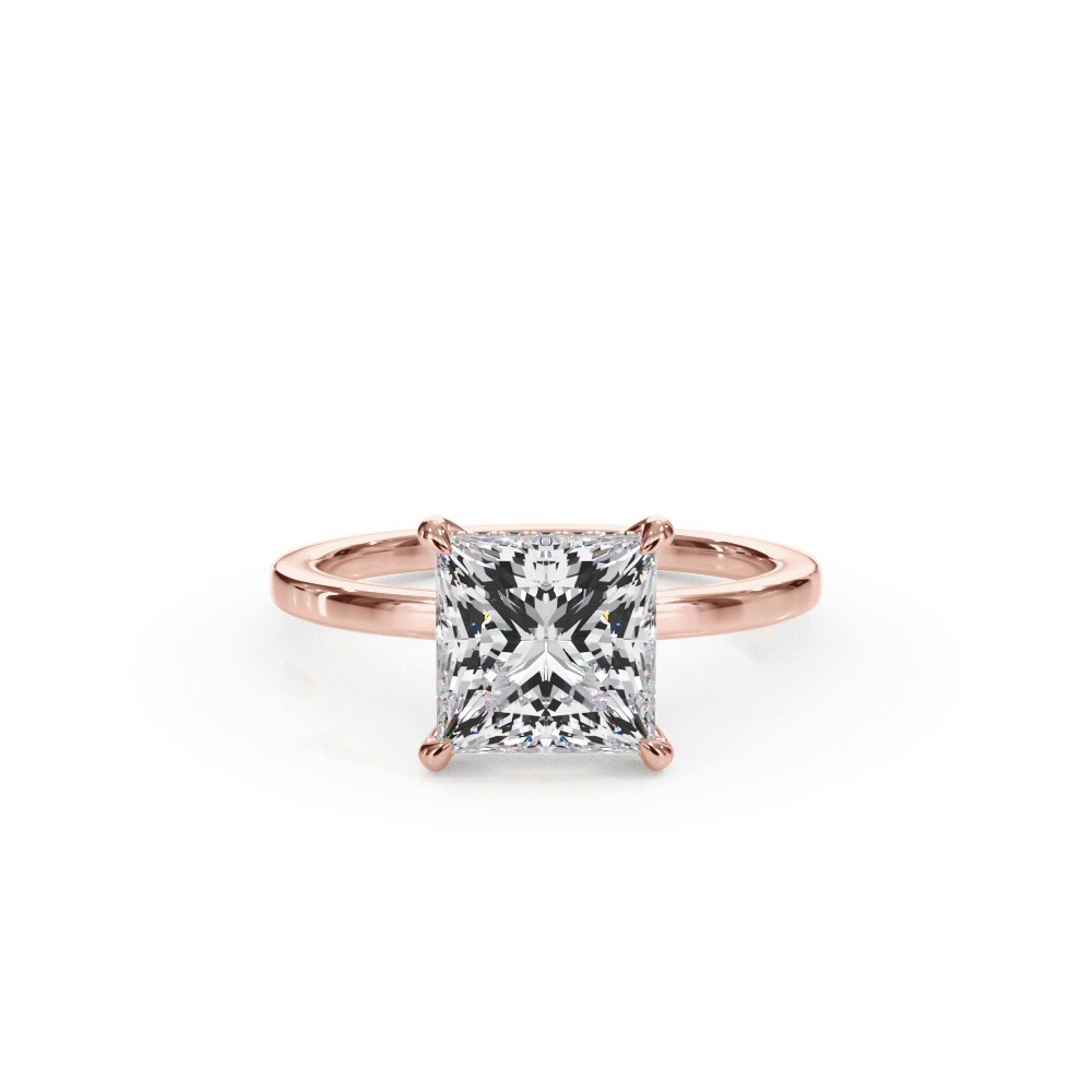 360 degree view of Bellora Hidden Halo Lab Engagement Ring