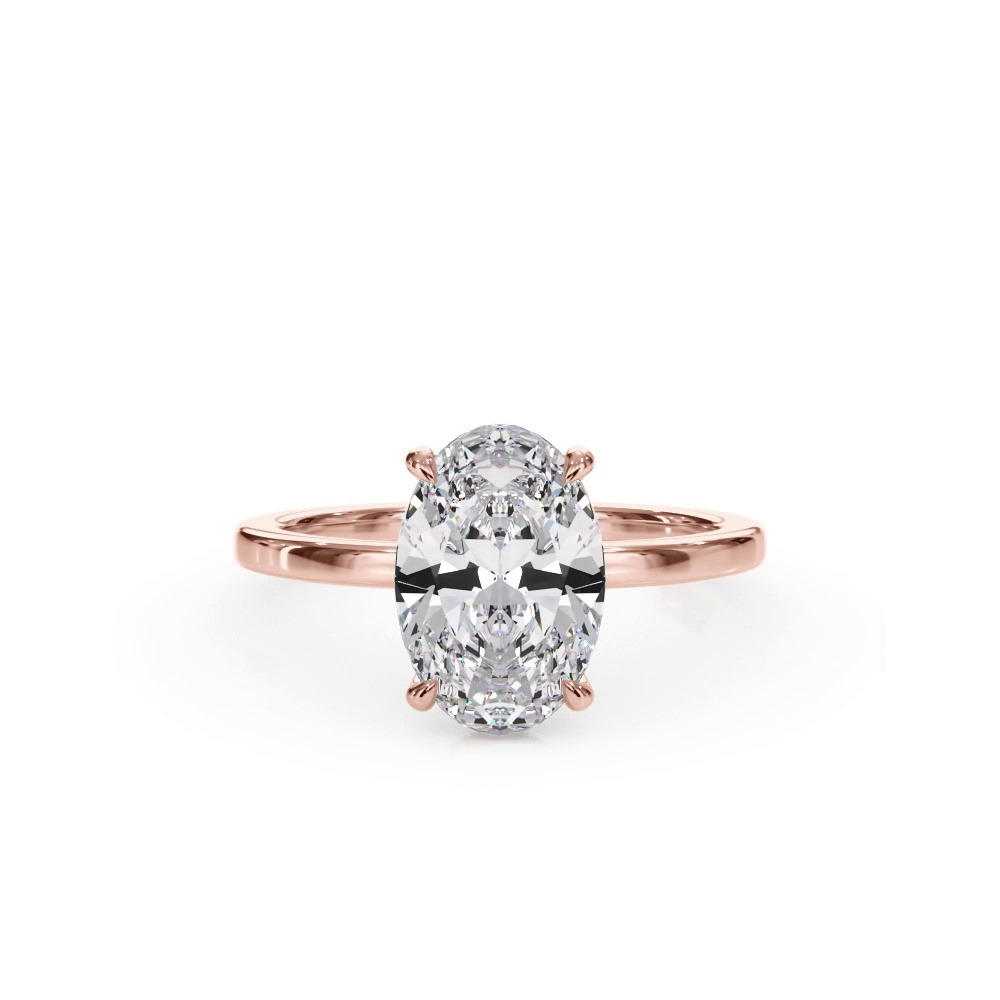 360 degree view of Bellora Hidden Halo Lab Engagement Ring