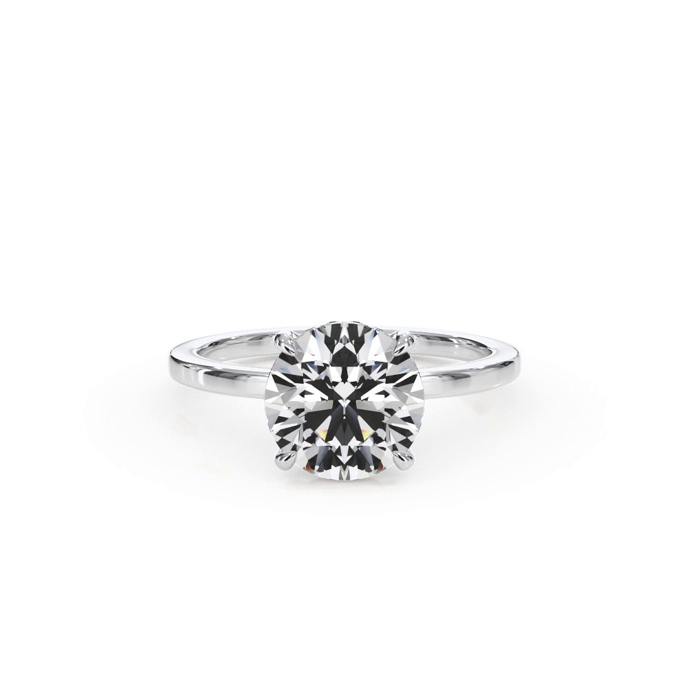 360 degree view of Bellora Hidden Halo Lab Engagement Ring