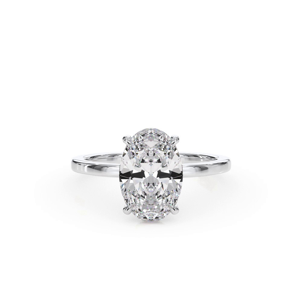 360 degree view of Bellora Hidden Halo Lab Engagement Ring