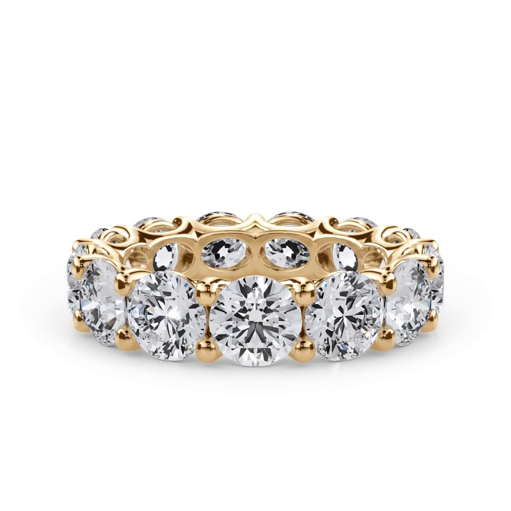 360 degree view of Curved Gallery Round Diamond Eternity Ring (6.50ct. tw.)